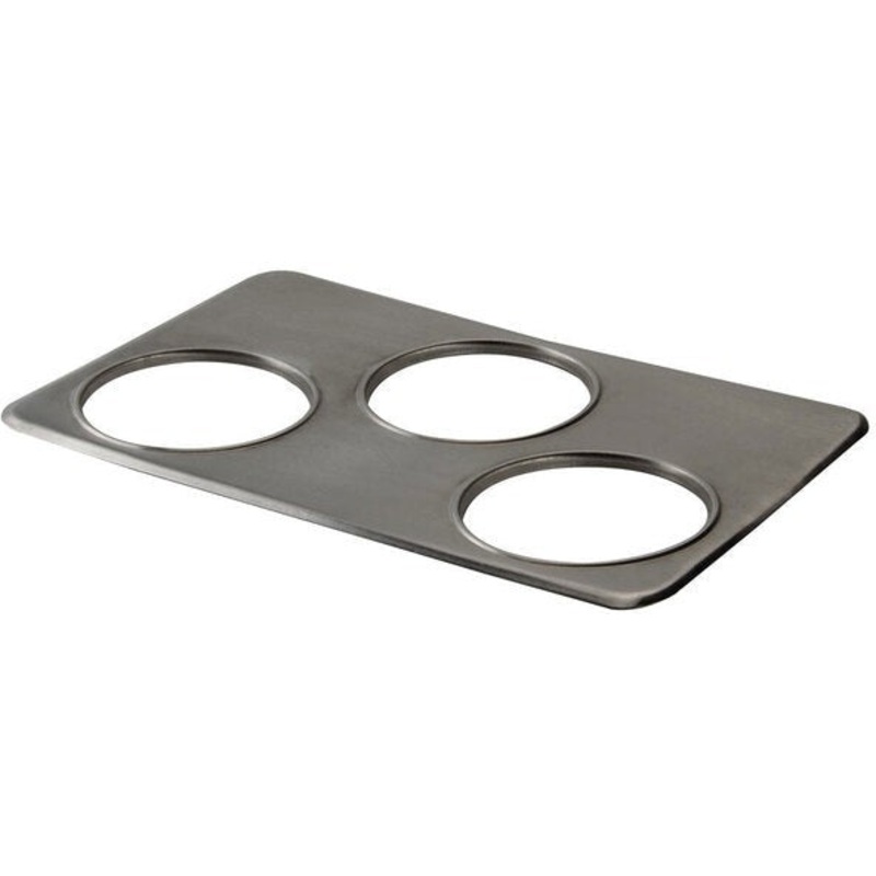 Nemco - 6.4" Three Hole Adapter Plate for 4 QT Insets - 67860