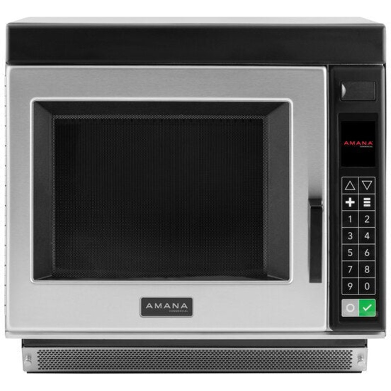Amana - 1700W Heavy Duty Stainless Steel Commercial Microwave Oven - RC17S2