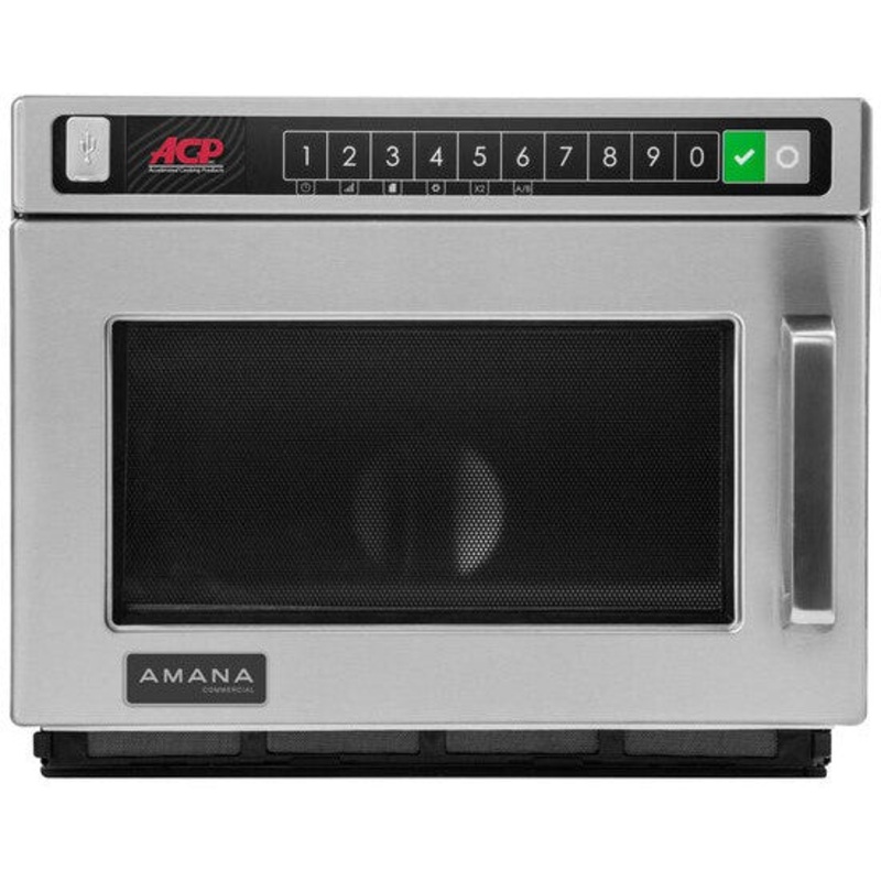 Amana - 1800W Heavy Duty Stainless Steel Commercial Microwave - HDC182