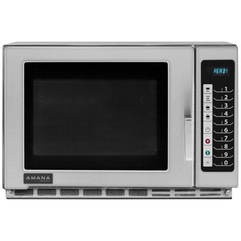 Amana - 1800W Medium Duty Stainless Steel Commercial Microwave - RFS18TS