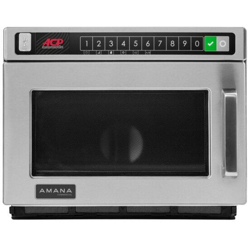 Amana - 2100W Heavy-Duty Stainless Steel Commercial Microwave - HDC212