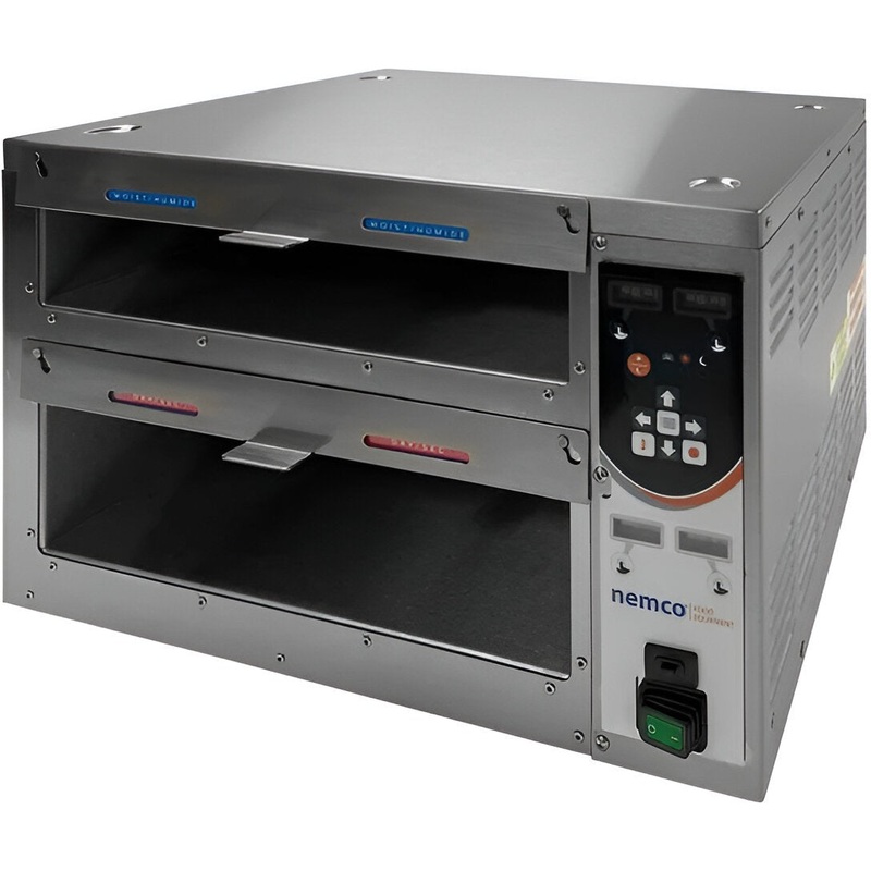 Nemco - 120V Dry or Moist Food Warmer for (2) 2.5" and (2) 4" Deep Pans - 6070-TF