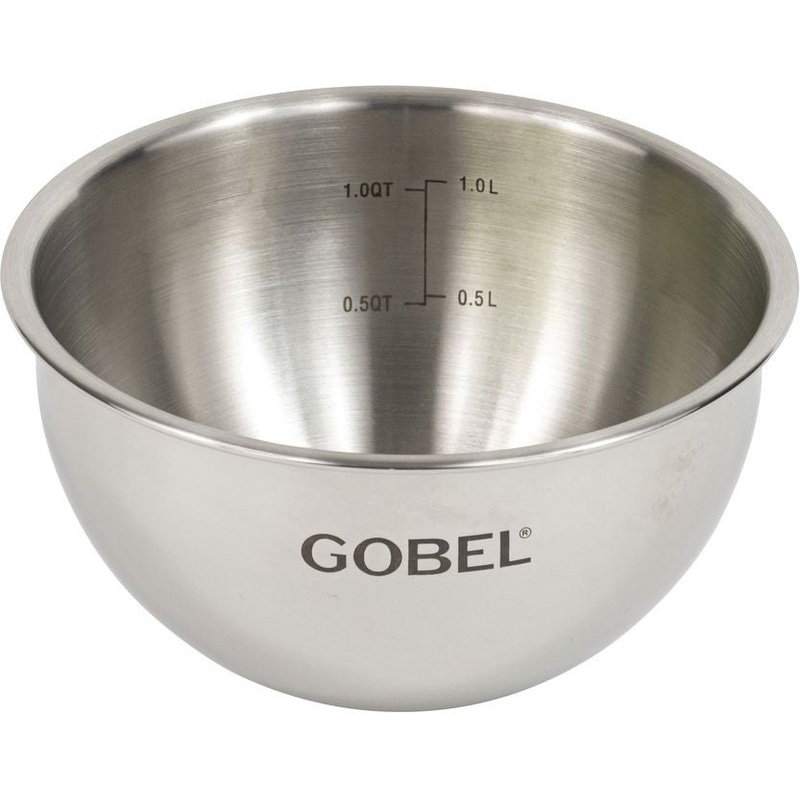 Louis Tellier - 1.18" Stainless Steel Round Bottom Mixing Bowl - GL314
