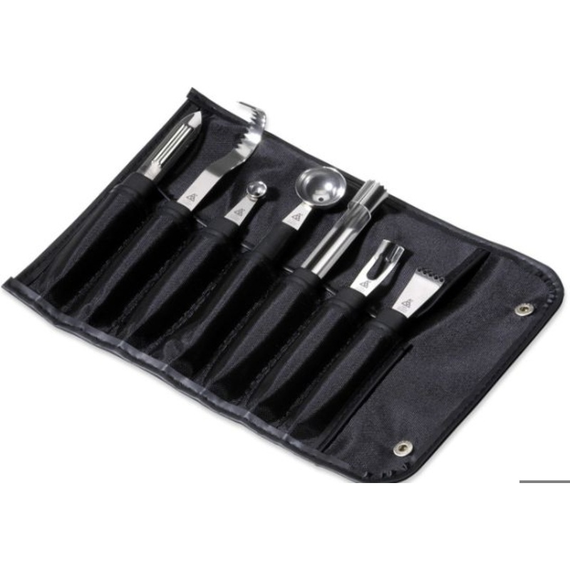 Louis Tellier - Black 7-Piece Roll Bag For Kitchen Tool - 90 255 07 05