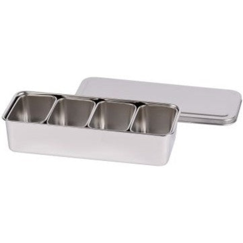 Louis Tellier - Stainless Steel Japanese Box With 4 Bins N4390T - N4410
