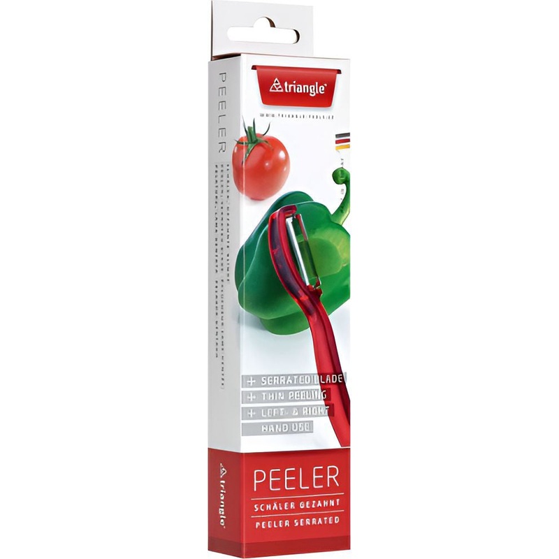 Louis Tellier - Stainless Steel Red Serrated Blade Vertical Orange Peeler - 50 049 50 02