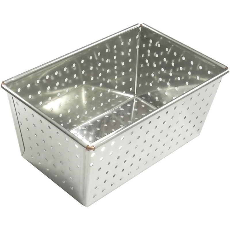 Louis Tellier - 10.62" x 5.66" x 3.14" Tin Plate Perforated Bread Pan - 123690