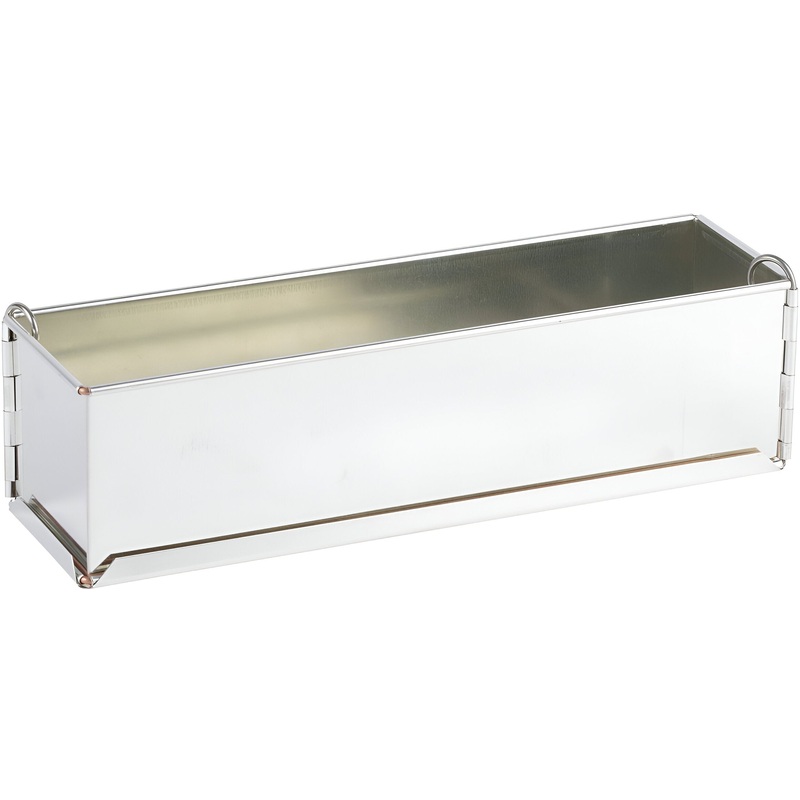 Louis Tellier - 11.81" x 3.14" x 3.14" Tin Plate Springform Long Loaf Pan With Removable Bottom - 119710