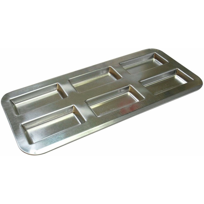Louis Tellier - 14.96" x 7.08" Tin Plate 6 Financier Baking Sheet - 120710