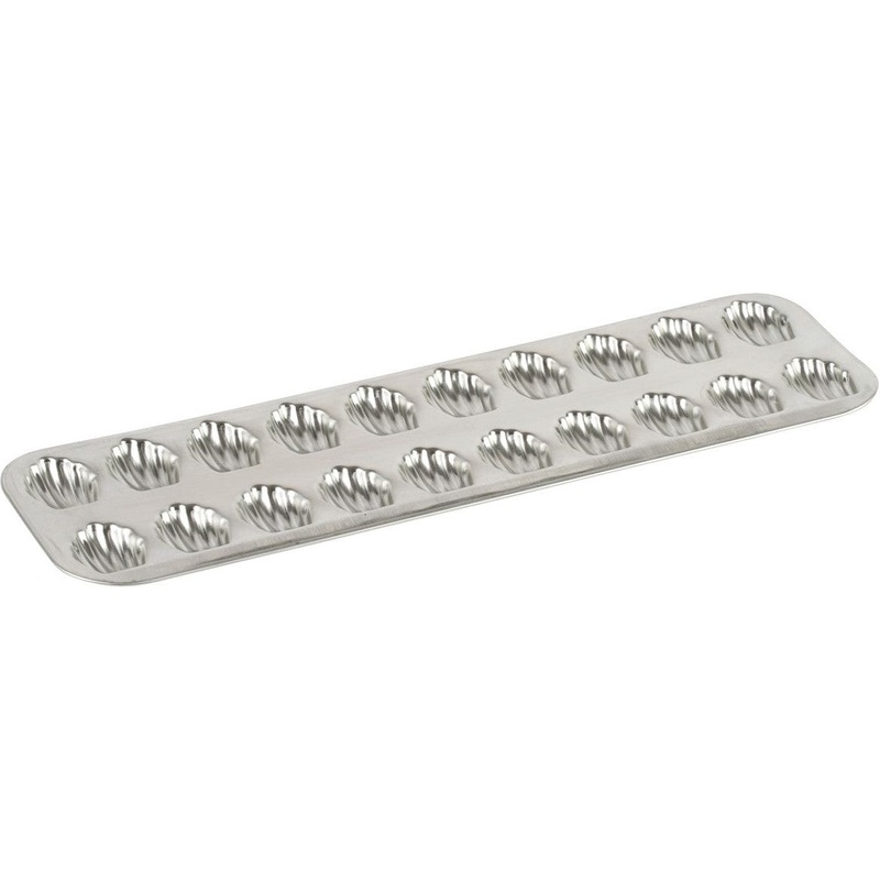 Louis Tellier - 15.55" x 4.92" x 0.51" Tin Plate 20 Small Madeleine Baking Sheet - 164510