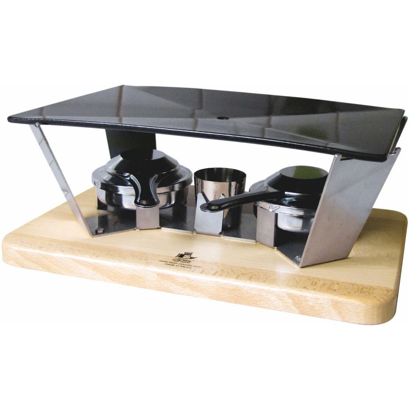 Louis Tellier - 4 Servings Planchetta With Wooden Base - PLAN01