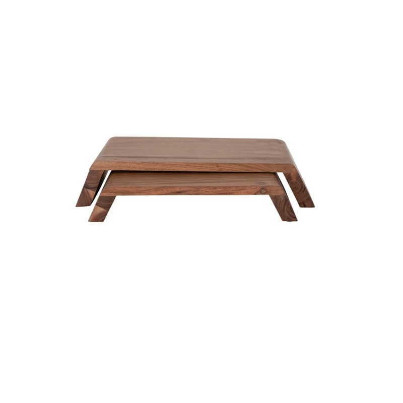 Acacia Wood Nesting Pedestals