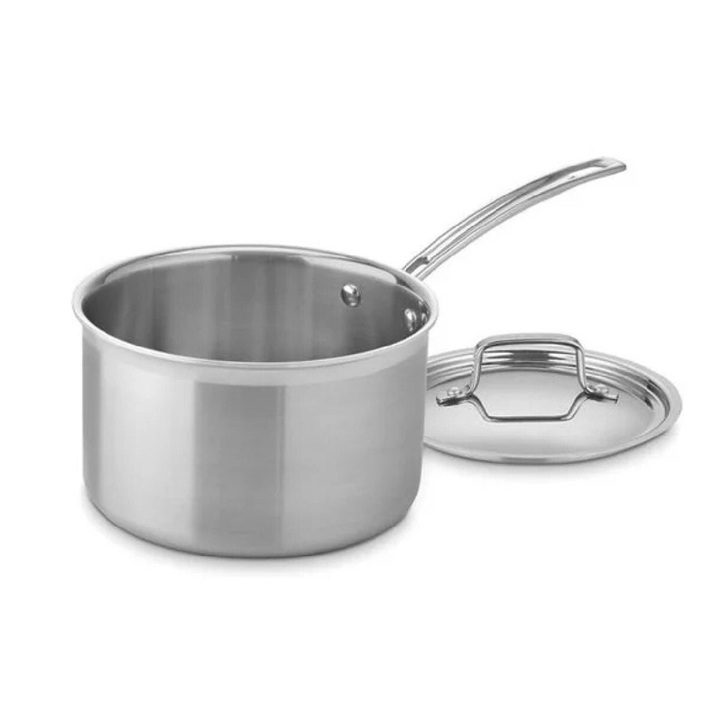 4qt Tri-Ply Saucepan W/Cover
