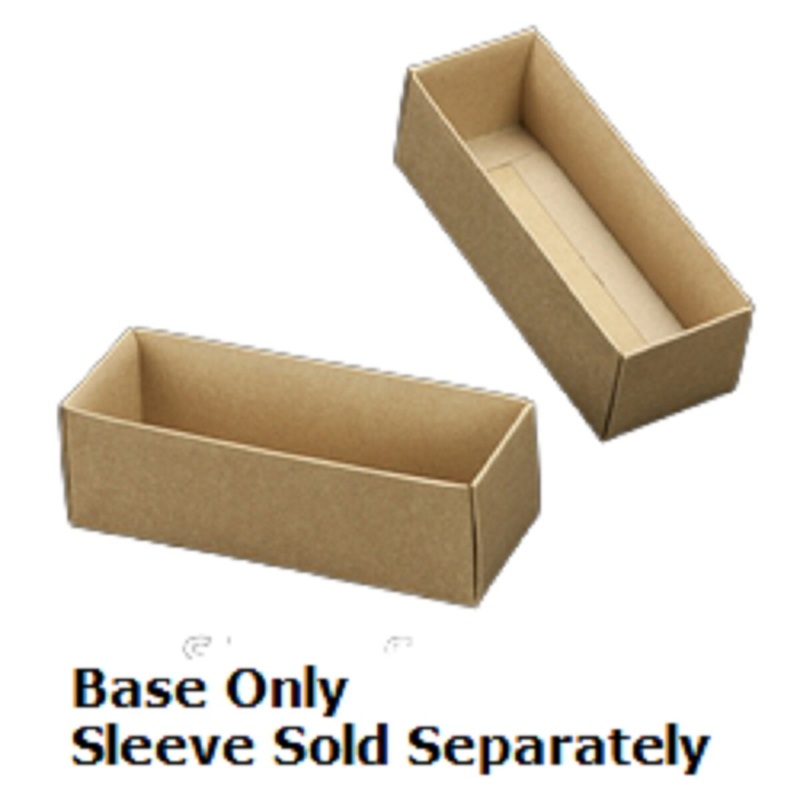 Brown Macaron Box Base Only 6" x 2.25" x 2"