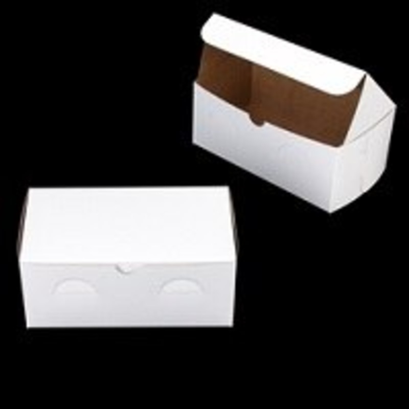White/Brown Lock & Tab Box without Window 9" x 5" x 4"