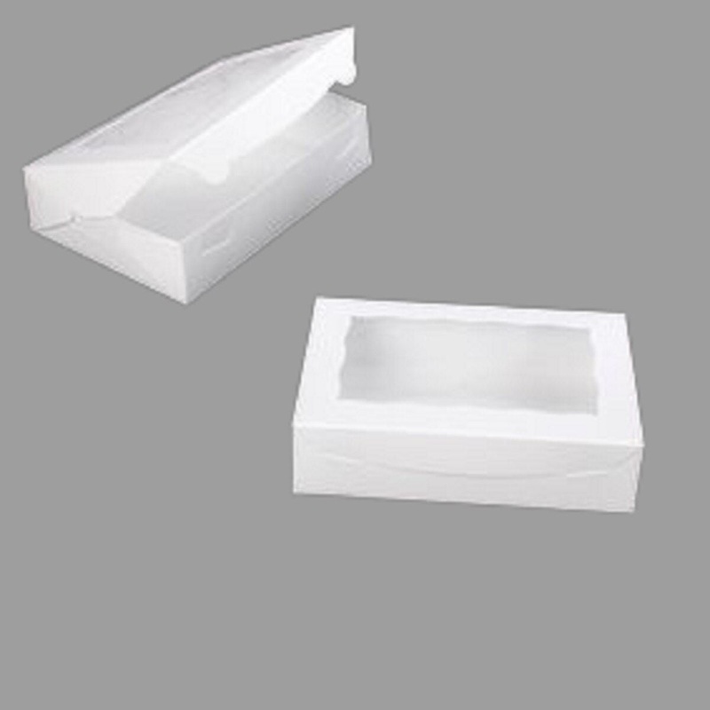 White Lock & Tab Box with Window 10" x 7" x 2 1/2"
