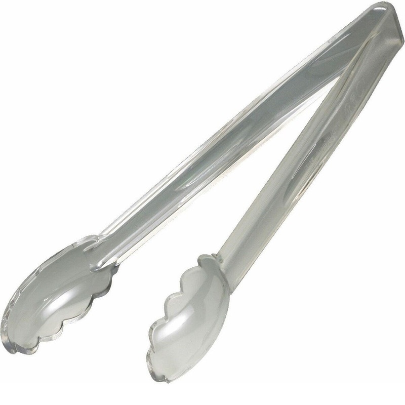 12" Clear Scallop Grip Tong