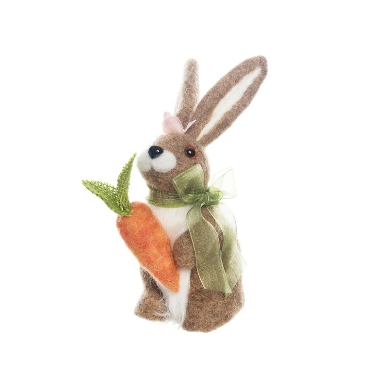 5.5" Felt Bunny Figurine