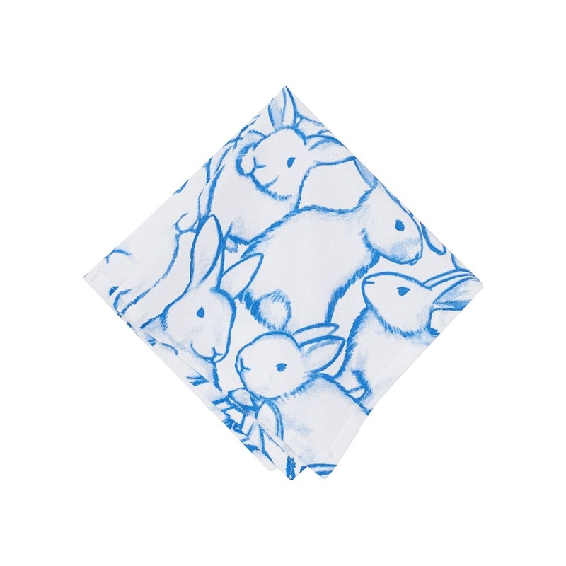 Blue Bun & Plaid Napkin