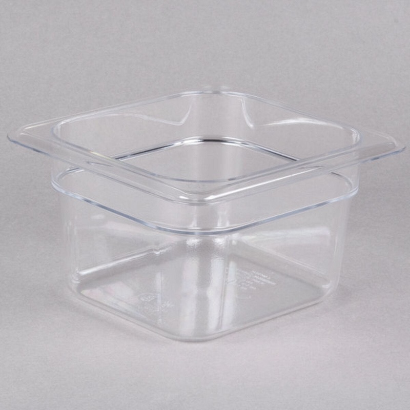 1/6 Size Clear Food Pan - 4" Deep