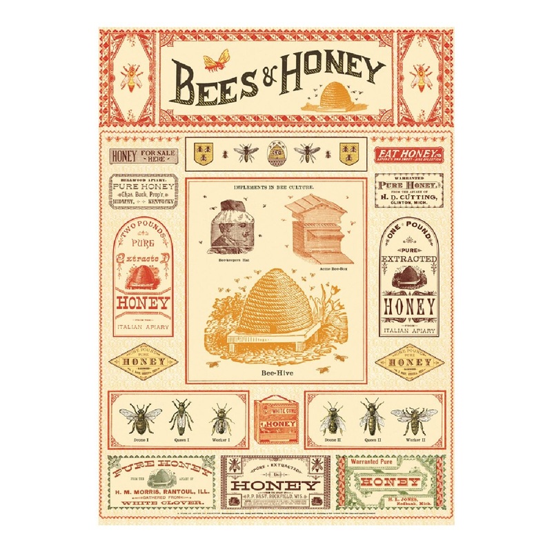 20x28 Bees and Honey Wrap Sheet