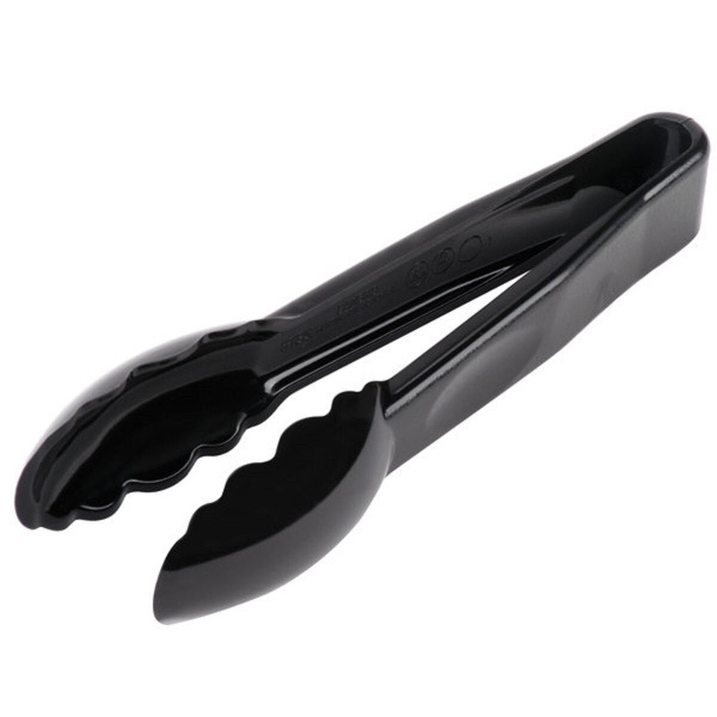 6" Black Scalloped Tong