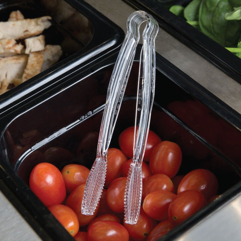Cambro 6" Clear Flat Grip Tongs