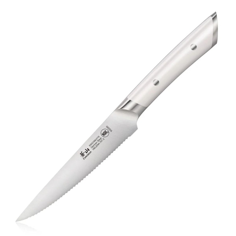 Cangshan Helena White Serrated Utility Knife 5"