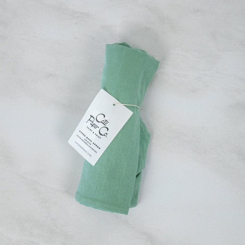 Cross Back Apron - Spring Green