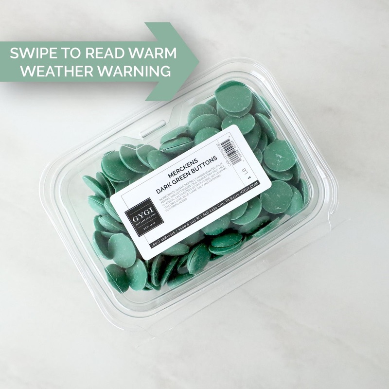 Merckens Dark Green Buttons - 1 lb