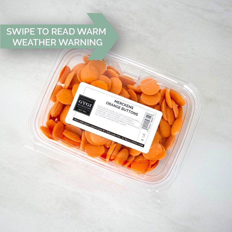 Merckens Orange Buttons - 1 lb