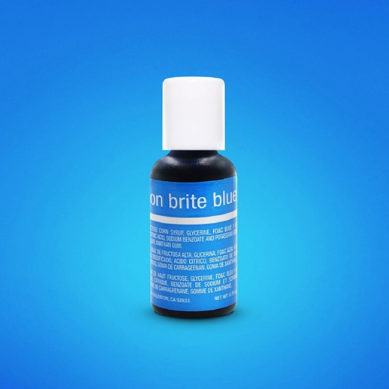 Neon Brite Blue Liqua-Gel .70 Oz Food Coloring