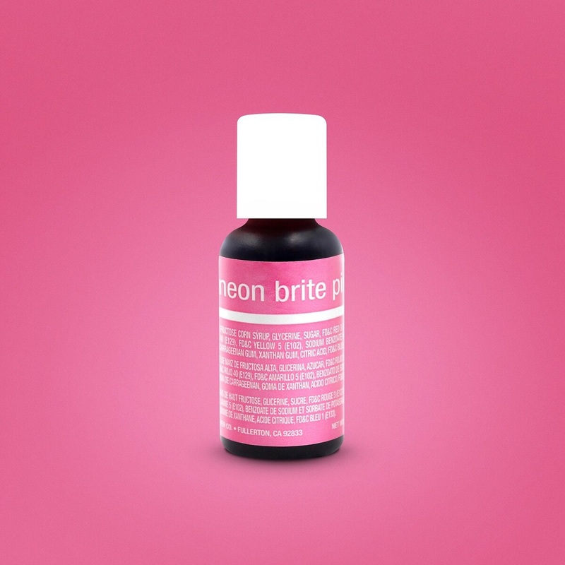 Neon Brite Pink Liqua-Gel .70 Oz Food Coloring