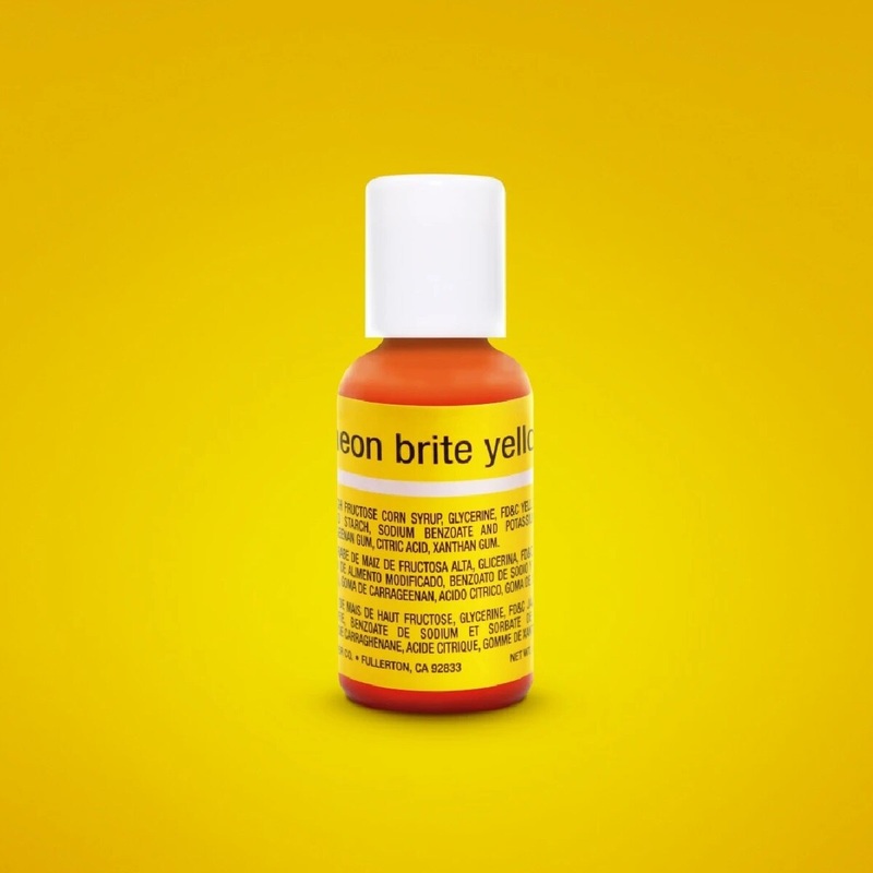 Neon Brite Yellow Liqua-Gel .70 Oz Food Coloring