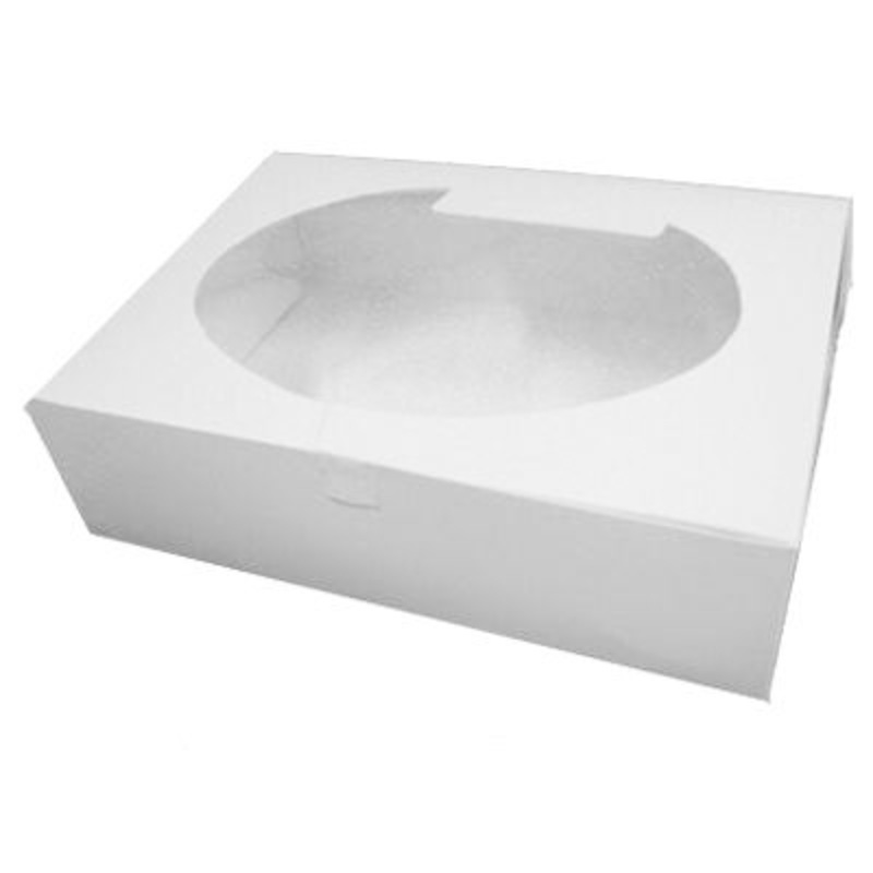 White Cake Box with Window - 10" x 10" x 5"