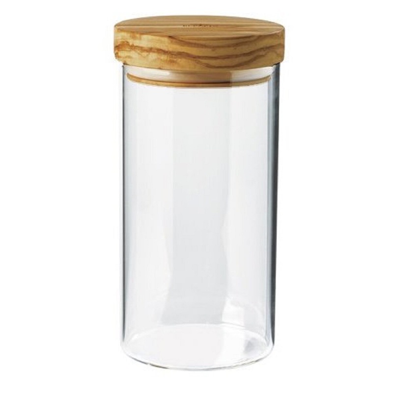 4" x 6" Glass Jar with Olive Wood Lid