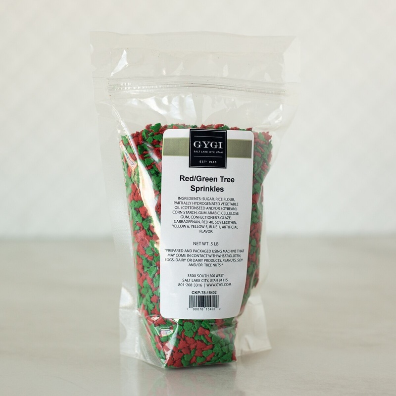 Red/Green Christmas Tree Sprinkles - 1/2 Lb