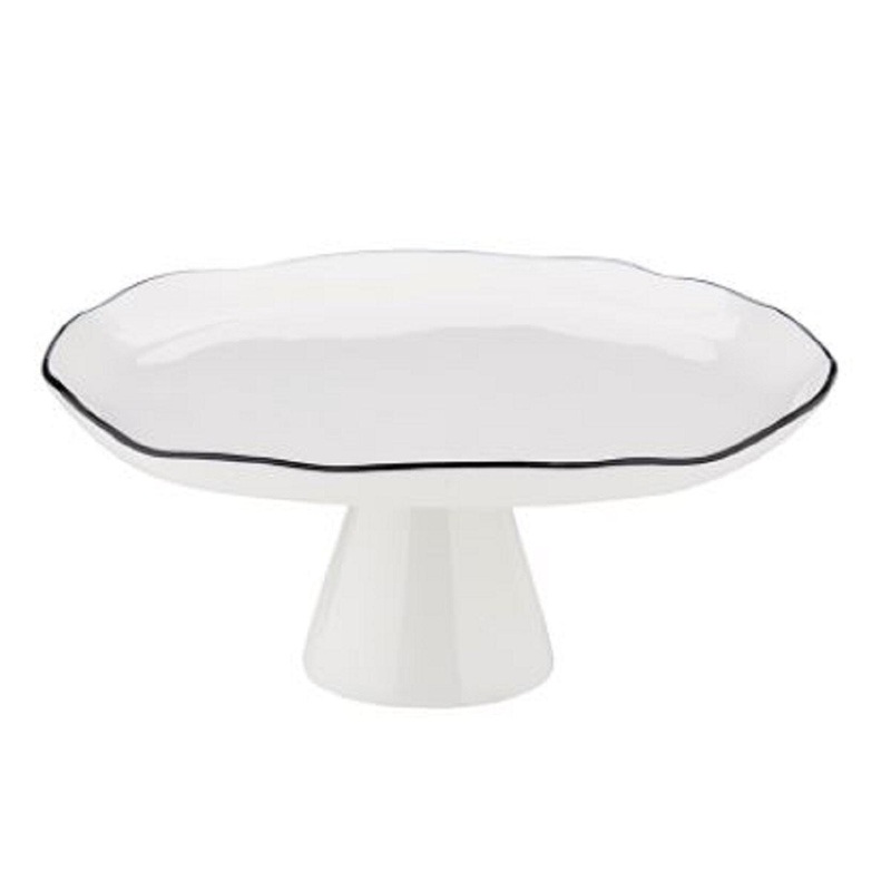 11.5" Black Pedestal Tray- Large