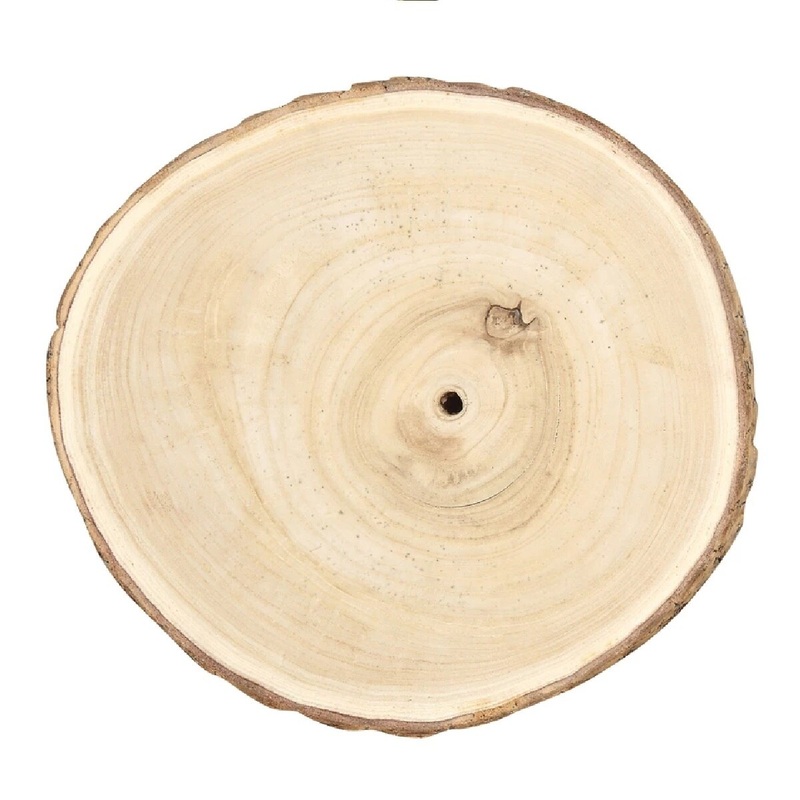 12-3/4" Round Paulownia Wood Slice