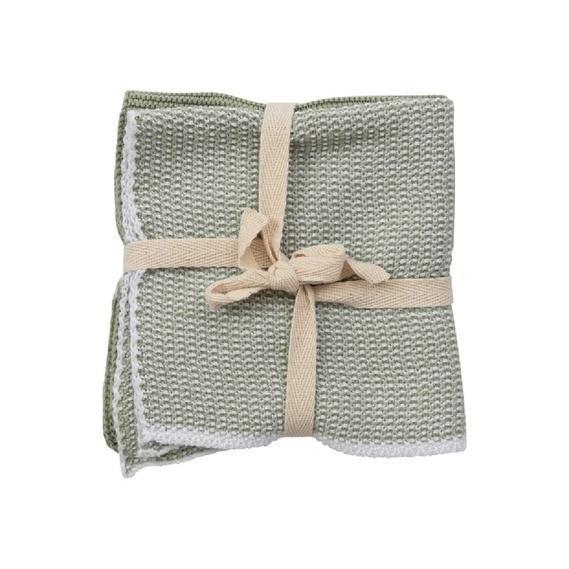 12" Square Cotton Knit Dish Cloths