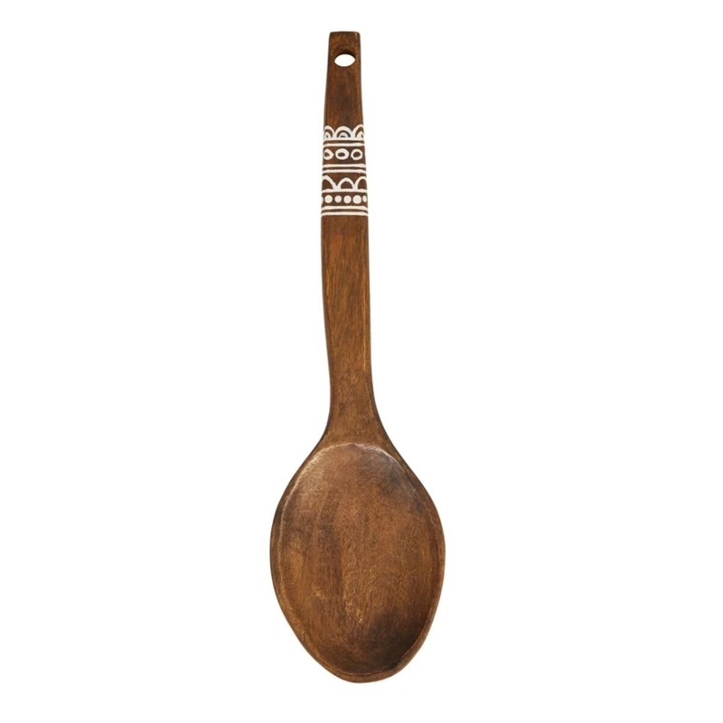 20x5 Wall Hanging Spoon with Hand-Painted Pattern