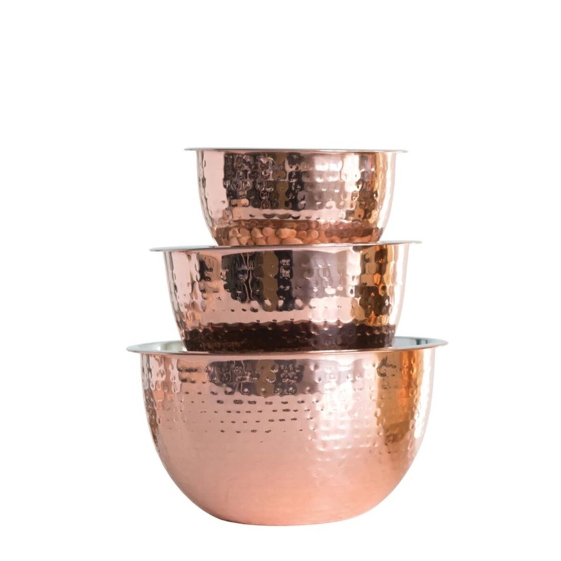 3-pc Hammered Stainless Steel Bowls