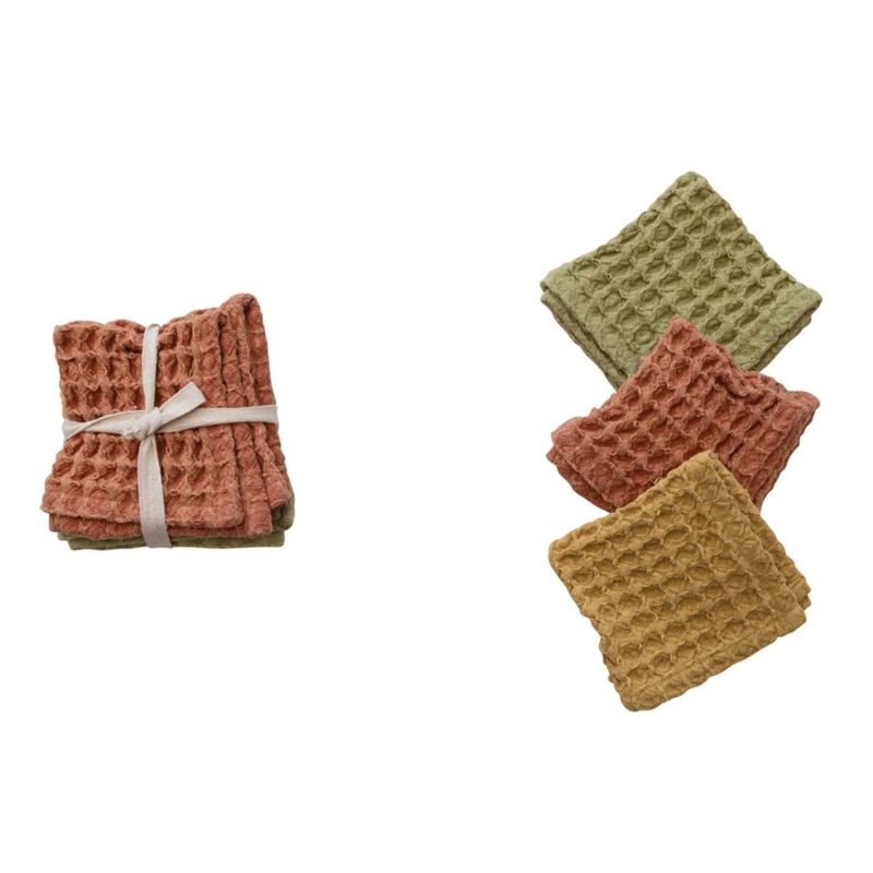 3-pc Square Stonewashed Dish Towel