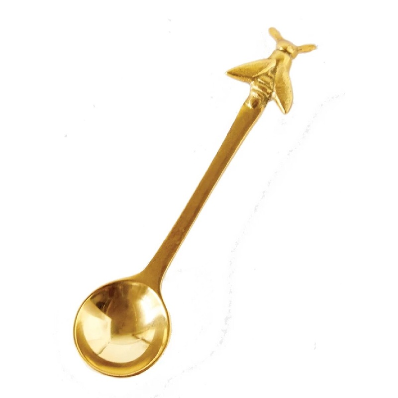 5"L Brass Spoon w/ Bee