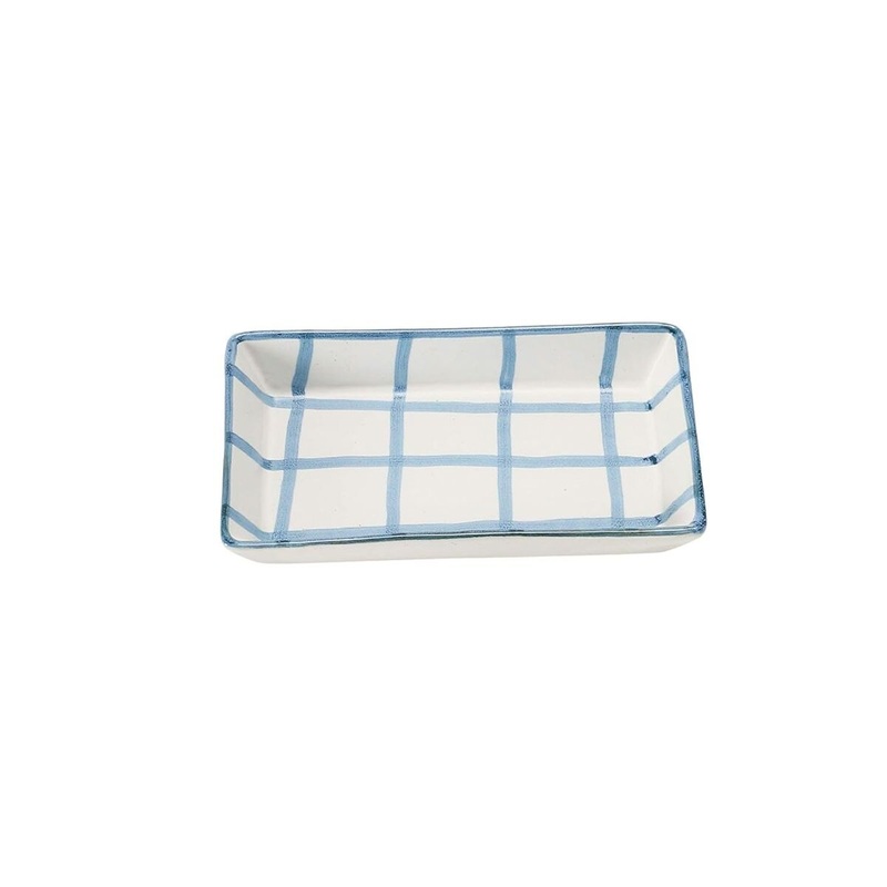Hand-Painted Stoneware Tray- Medium