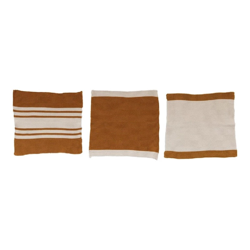 Mustard Dish Cloths in a Bag - Set of 3