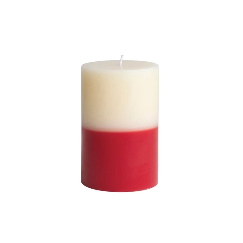 6"H Unscented Two-Tone Pillar Candle