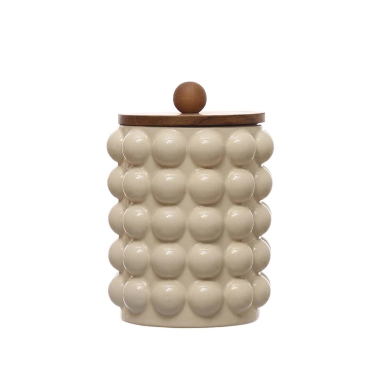 8.25" Stoneware Canister w/Lid