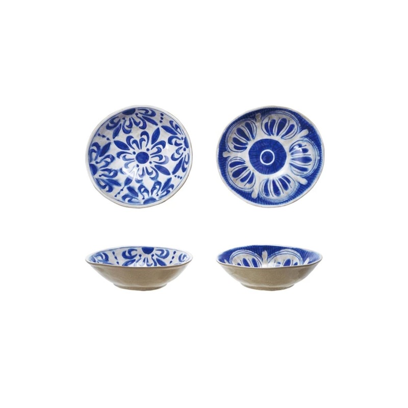 Hand-Painted Stoneware Bowl (each one will vary)
