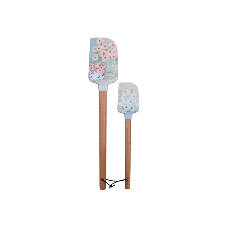 Spatula w/Floral Pattern Set of 2